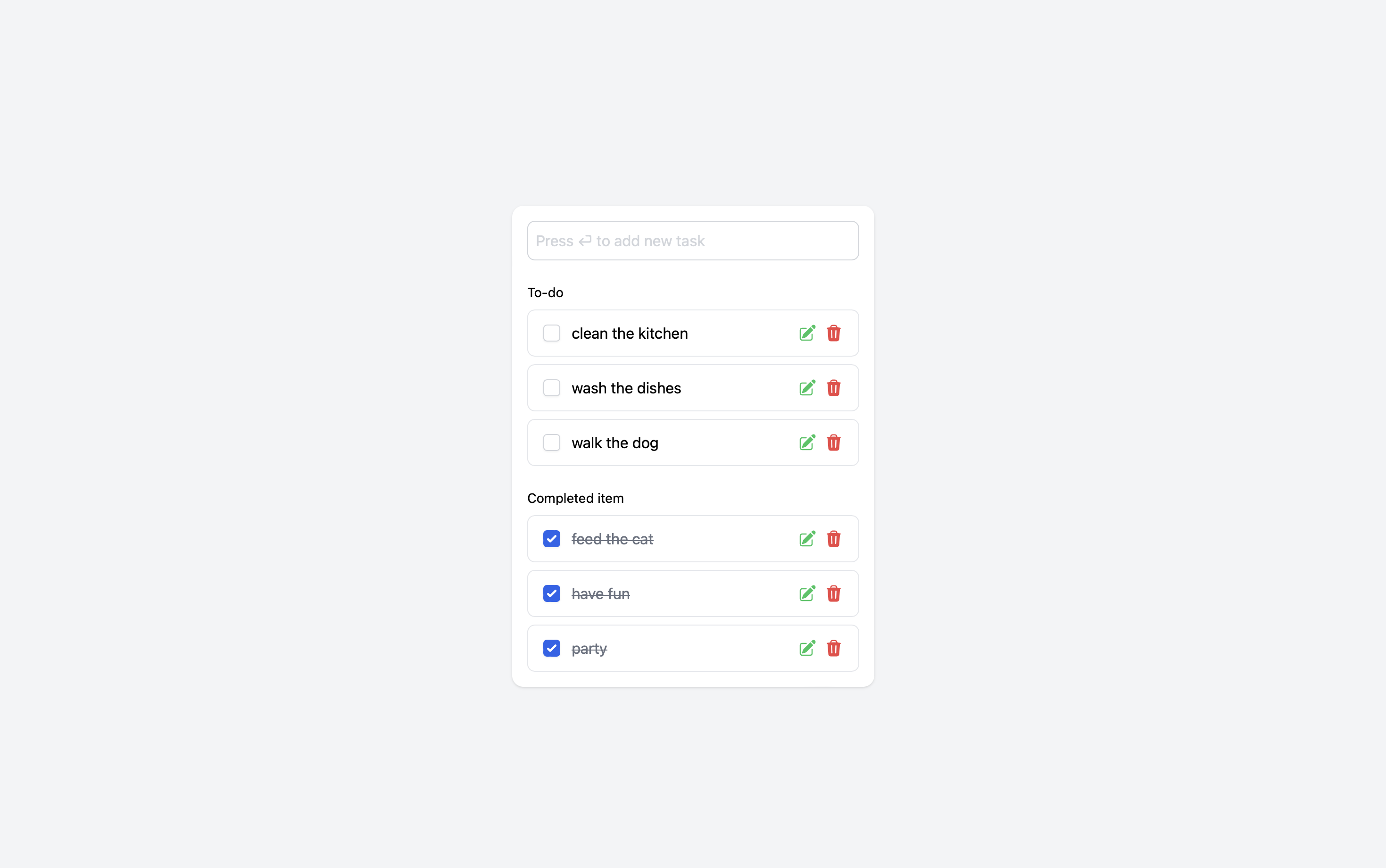 React To-Do List App